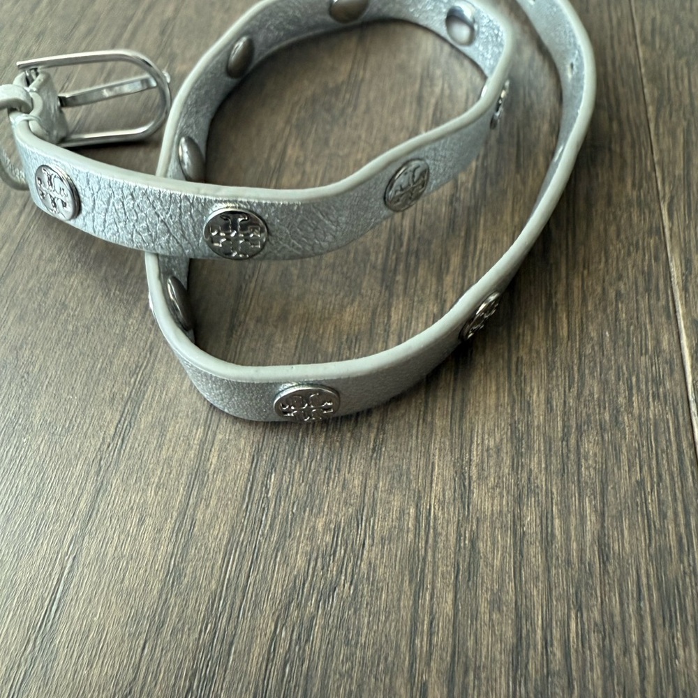 Tory Burch Silver Gray Wrap Bracelet